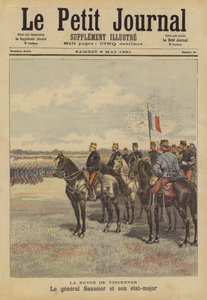 Generaal Saussier en zijn staf bij de review van het Franse leger in Vincennes